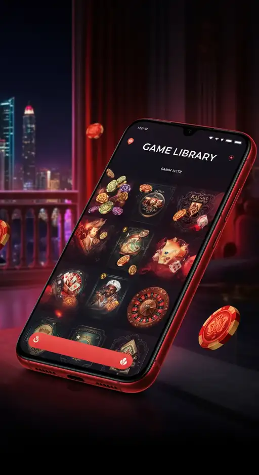 Interface de jeux de casino et paris sportifs sur Instant Casino, avec affichage des différentes catégories de jeux et un arrière-plan sombre